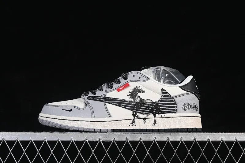All categories Air Jordan Jordan series basketball shoes Air Jordan 1 Low high-end customized low-top sneakers Air Jordan 1 Low AJ1 Joe 1 Year of the Horse limited edition Maxima high-end customized low-top retro basketball shoes JJ3508-550